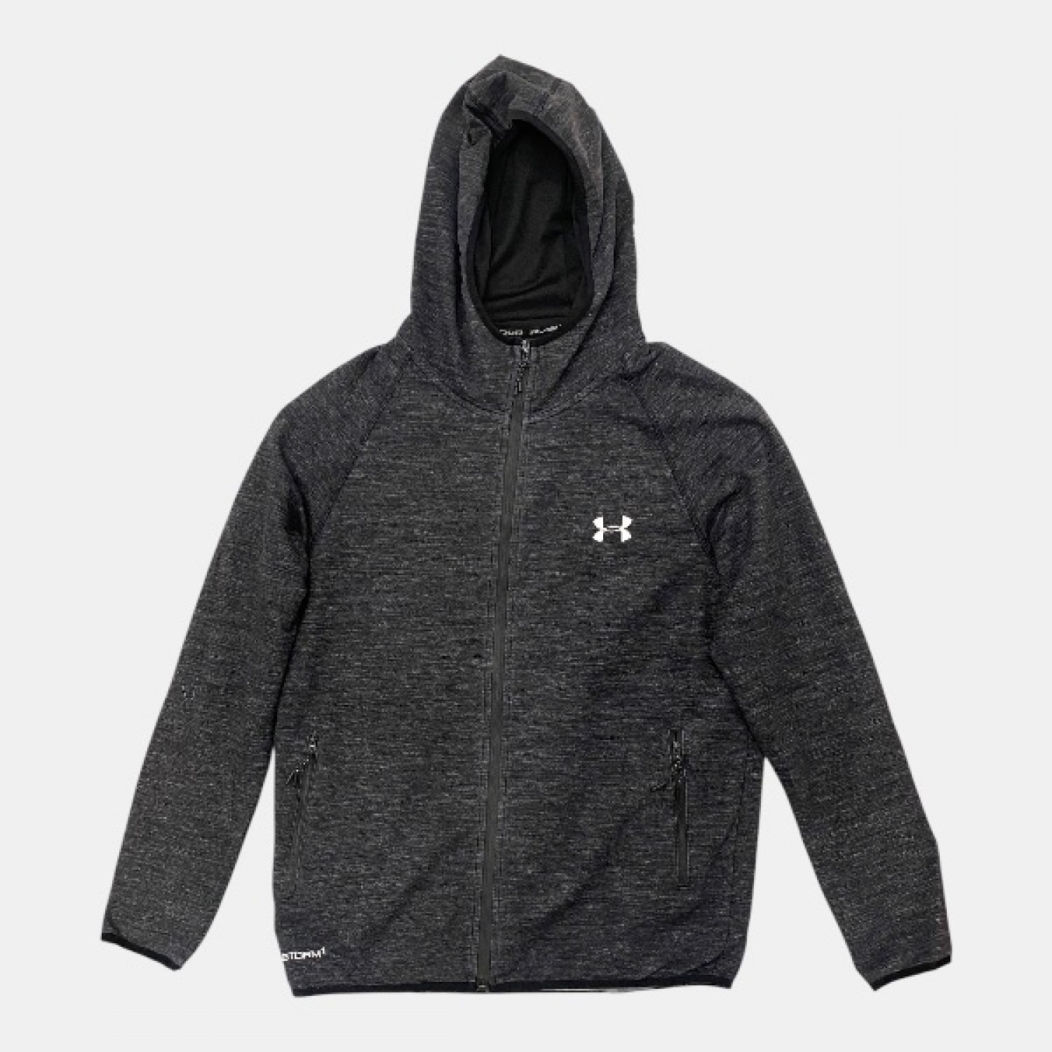 Under Armour Tech 2.0 Full Zip Hoodie Jacket Grey Pre Owned
